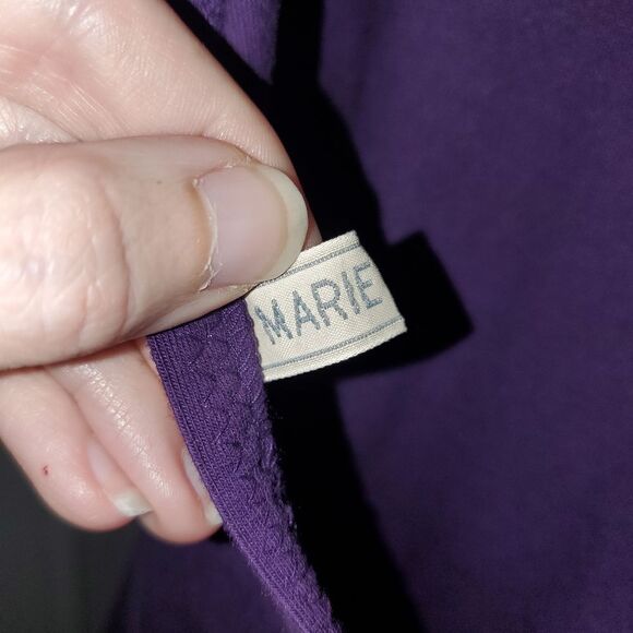 VINTAGE PURPLE MARIE WRIGHT MADE IN USA BIKER SHORT LEOTARD SIZE SMALL - Picture 4 of 6